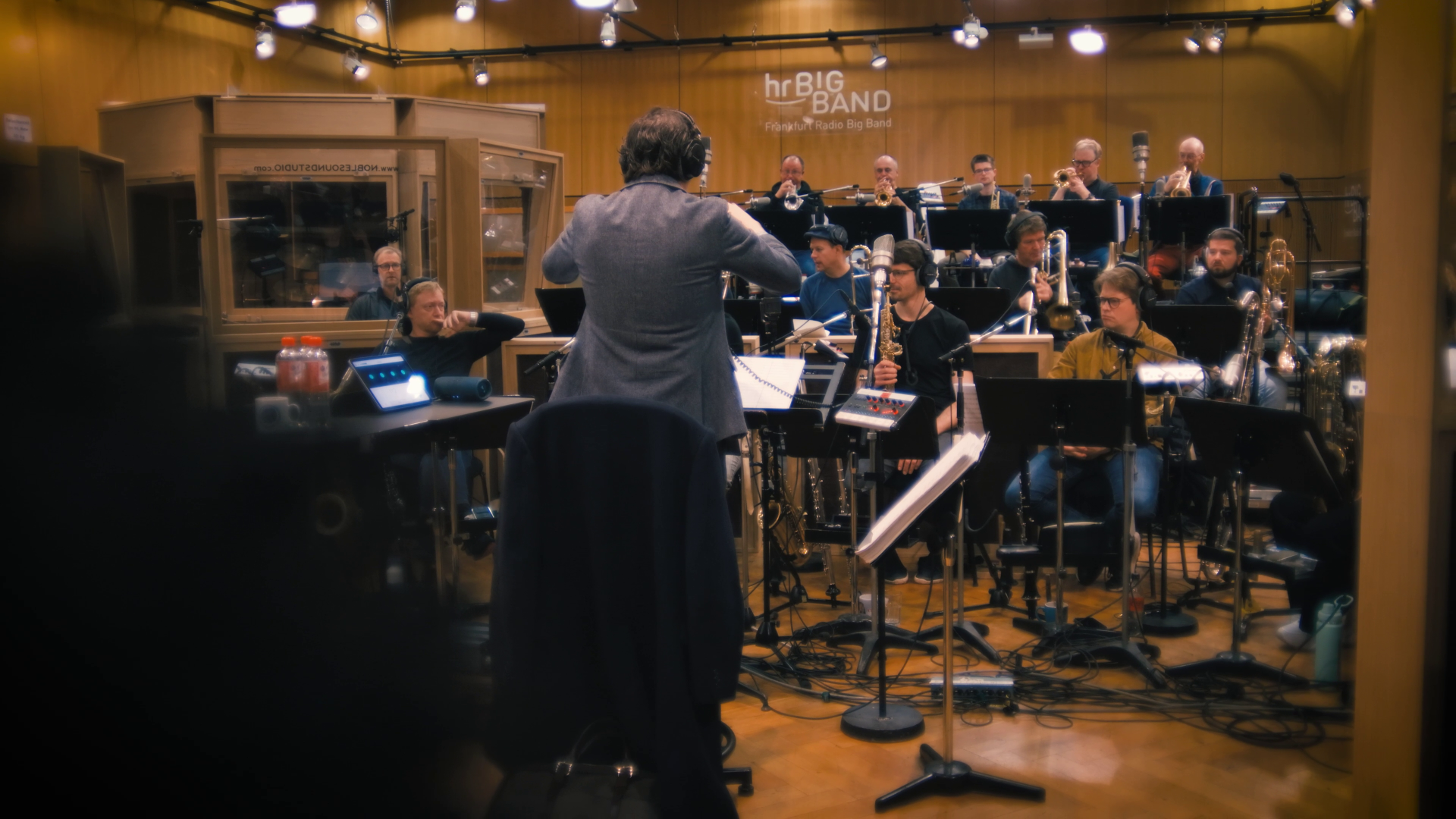 Aufnahmesession der hr Bigband im Studio