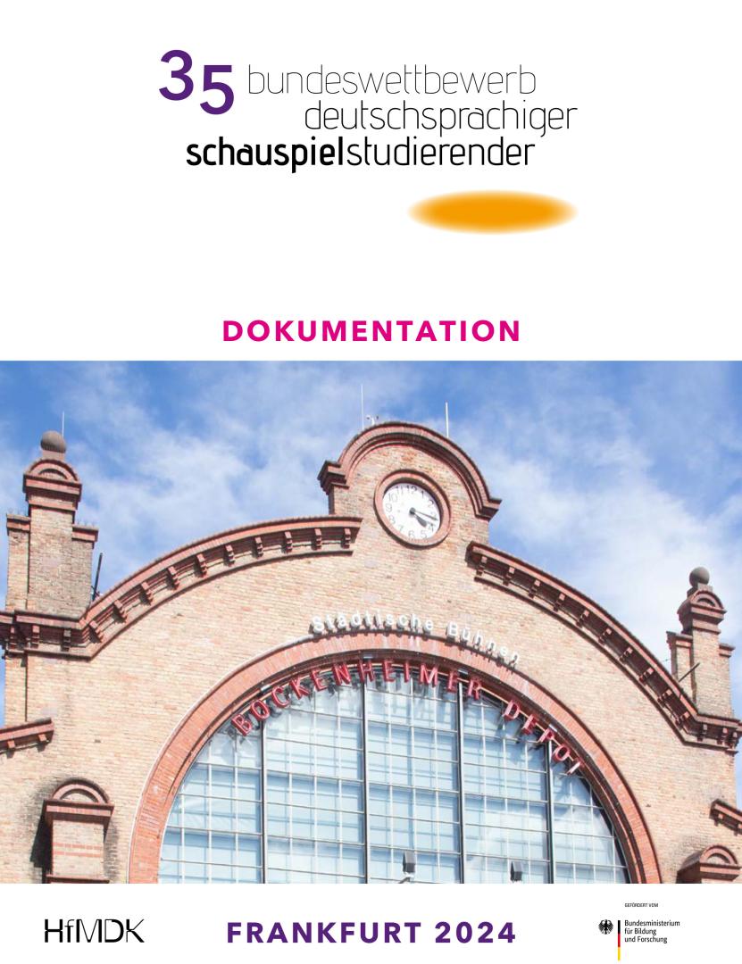 Titelbild der PDF-Dokumentation des Schauspielschultreffens 2024