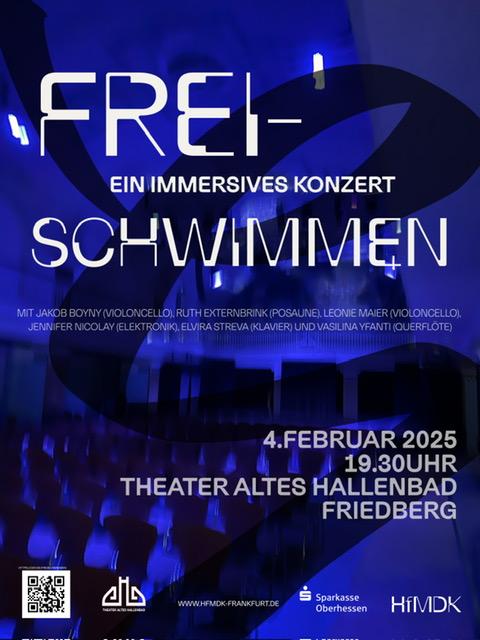 Plakat der Veranstaltung "Frei-Schwimmen"