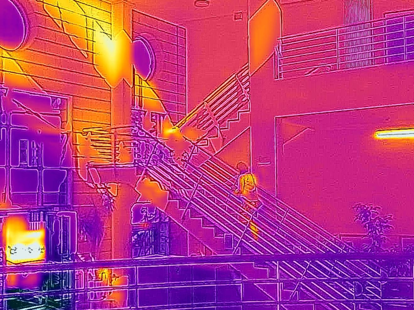 Thermografie-Aufnahme des HfMDK-Foyers